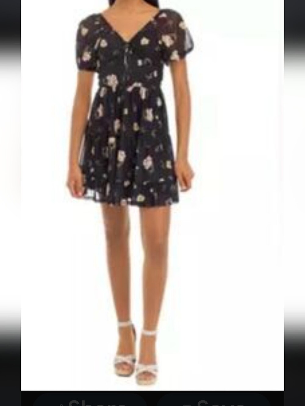 Tinsel Black Floral Mini Dress